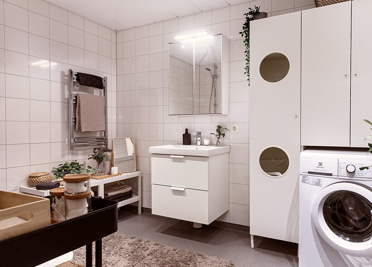 Badrum i BoKlok lägenhet 2 rum och kök.