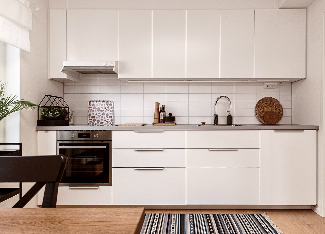 Köket i BoKlok lägenhet 2 rum och kök.