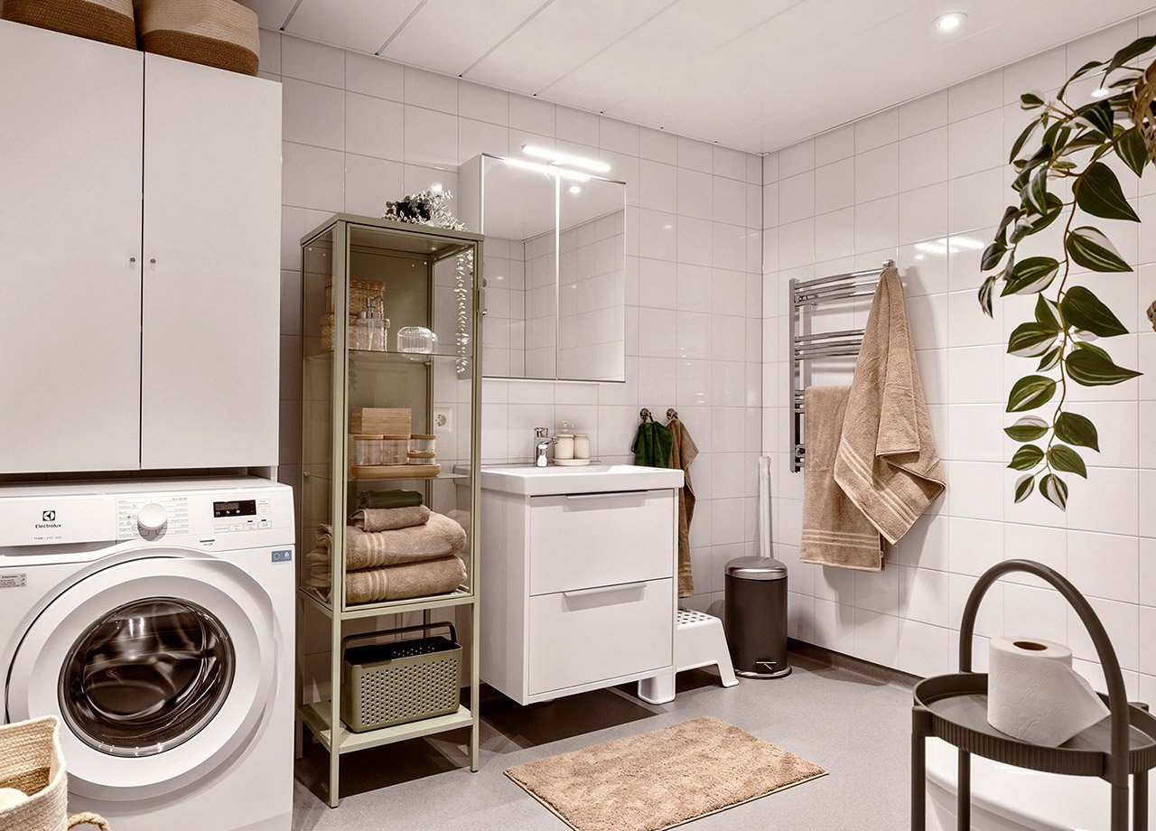 Badrum i BoKlok lägenhet 3 rum och kök.