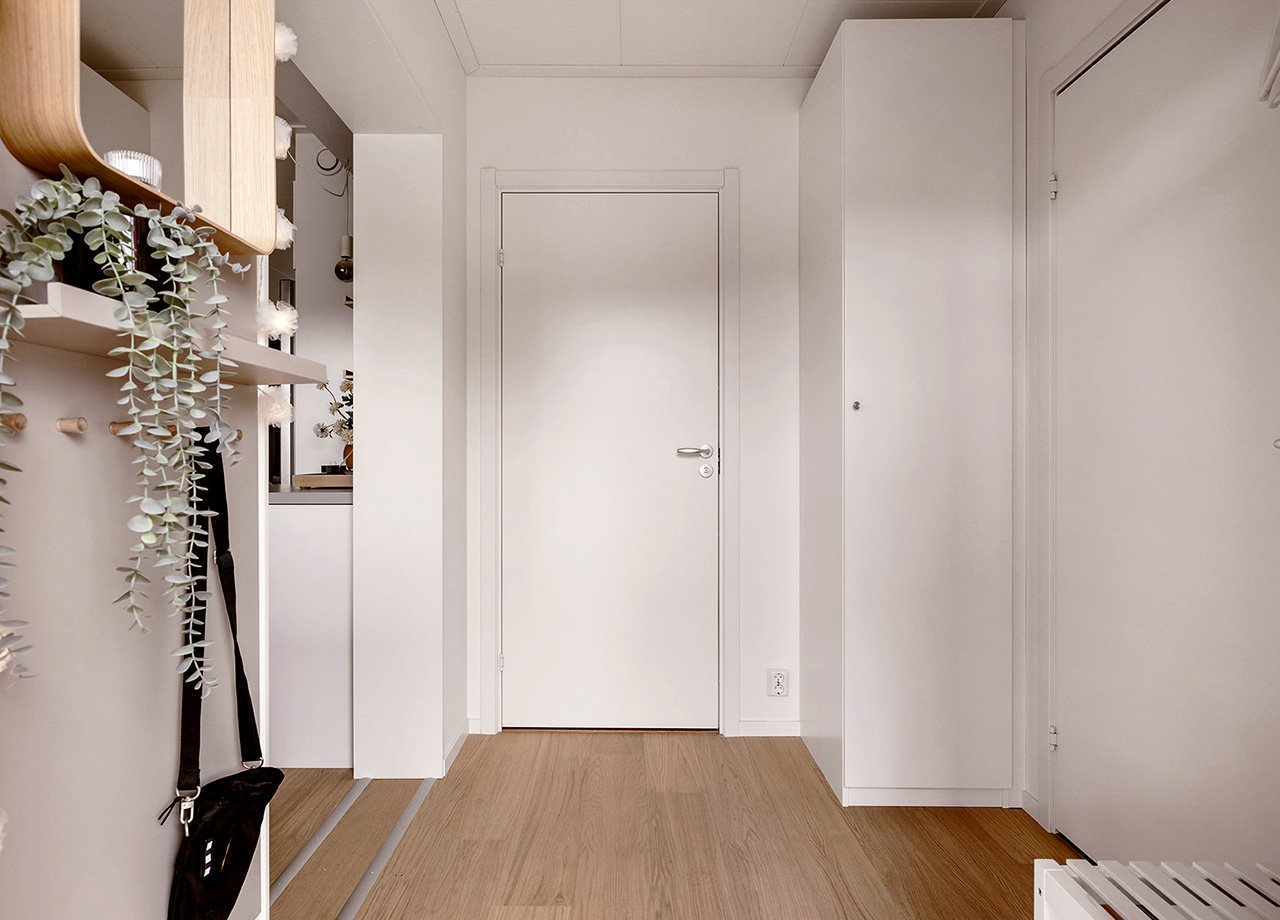 Hall i BoKlok lägenhet 3 rum och kök.