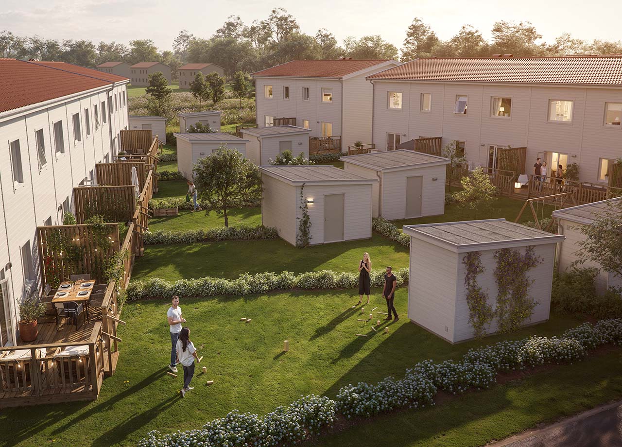Projekt image - BoKlok Stallmästaren trädgårdar