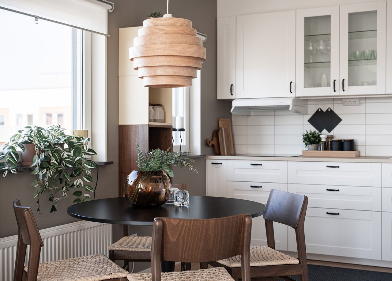 Visningslägenhet Växhuset 2rok kök med matbord