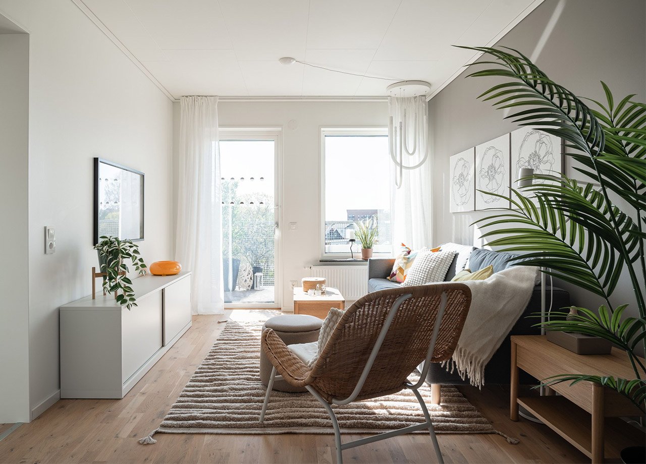 Visningslägenhet Växhuset 2rok vardagsrum